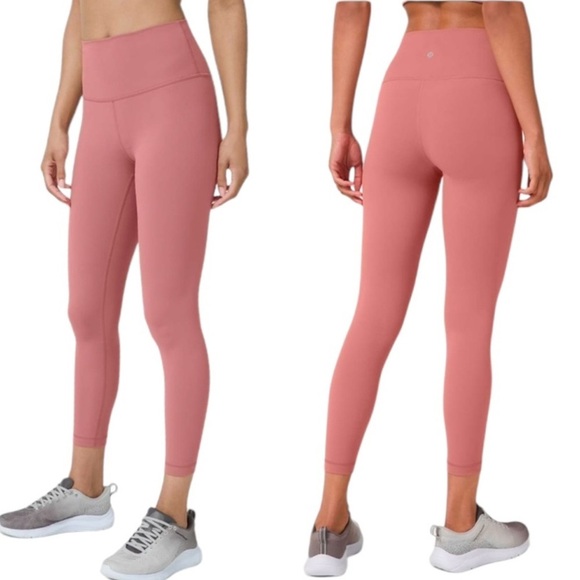 lululemon athletica Pants - Lululemon Wunder Train High Rise Tight Legging 25" Brier Rose Size 6